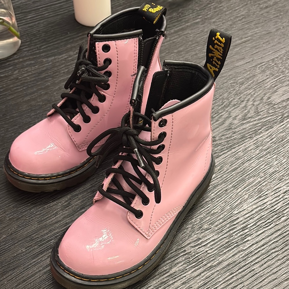 Dr.Martens Pink Patent Leather Women's Boots